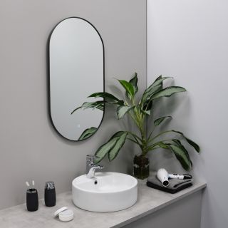 Зеркало FIXSEN с подсветкой LED овальное 50х100 см графит (FX-3100F)